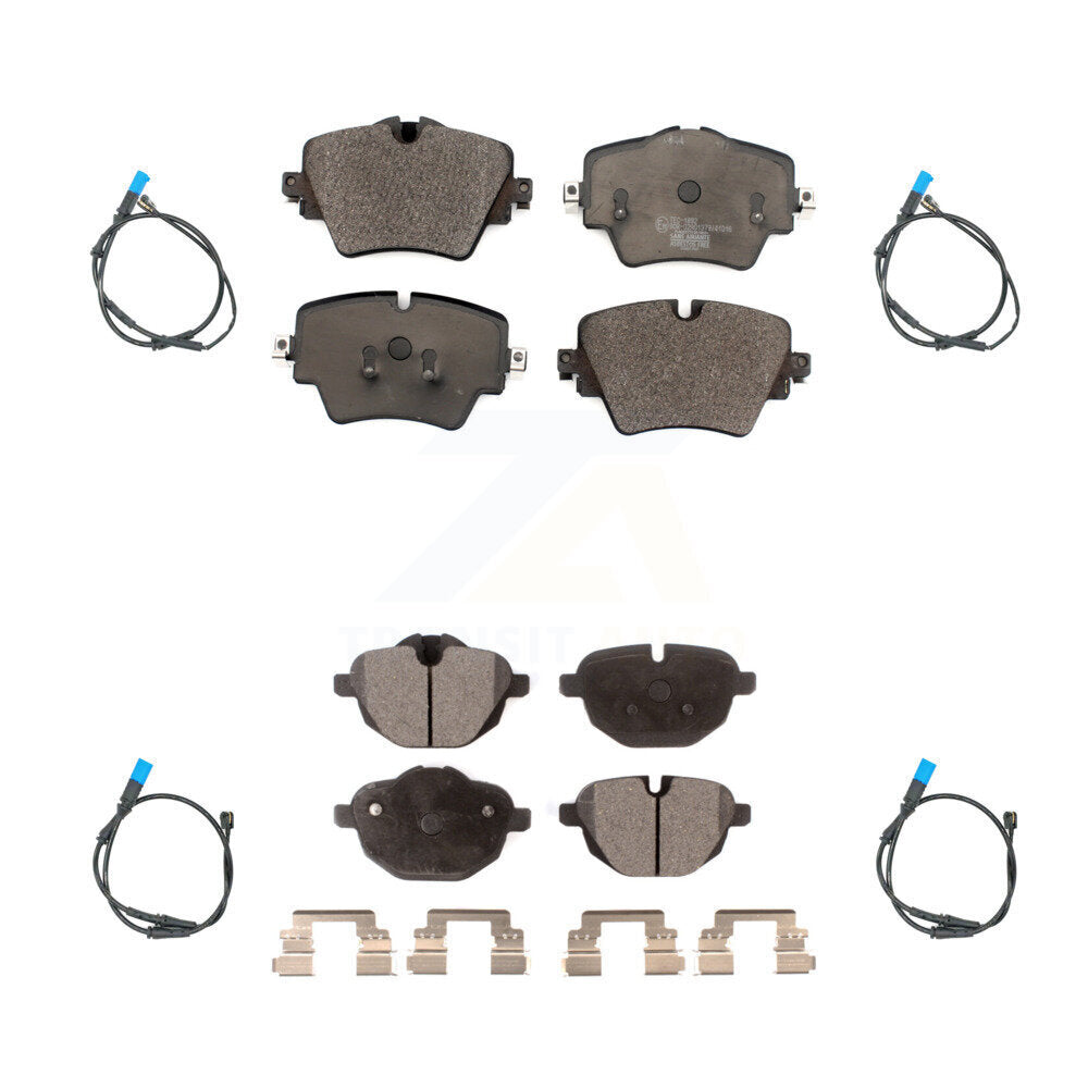 Ceramic Disc Brake Pads And Wear Sensors Front Rear Kit For BMW X3