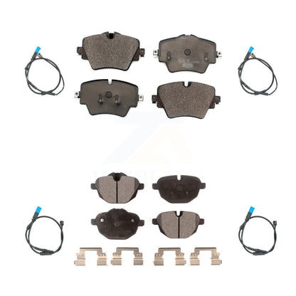 Ceramic Disc Brake Pads And Wear Sensors Front Rear Kit For BMW X3