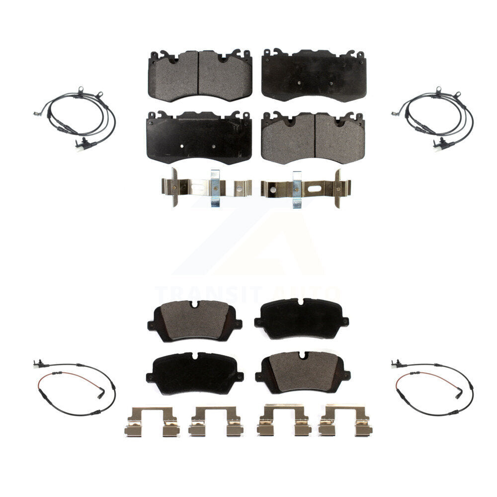 Ceramic Disc Brake Pad And Wear Sensor Front Rear Kit For Land Rover Range Sport