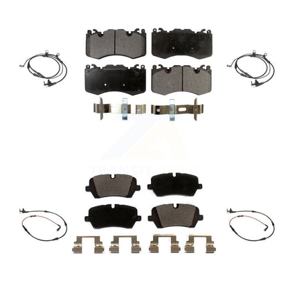 Ceramic Disc Brake Pad And Wear Sensor Front Rear Kit For Land Rover Range Sport