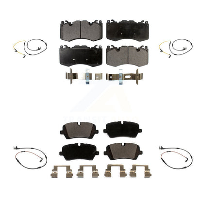 Ceramic Disc Brake Pad And Wear Sensor Front Rear Kit For Land Rover Range Sport