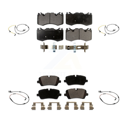 Ceramic Disc Brake Pad And Wear Sensor Front Rear Kit For Land Rover Range Sport