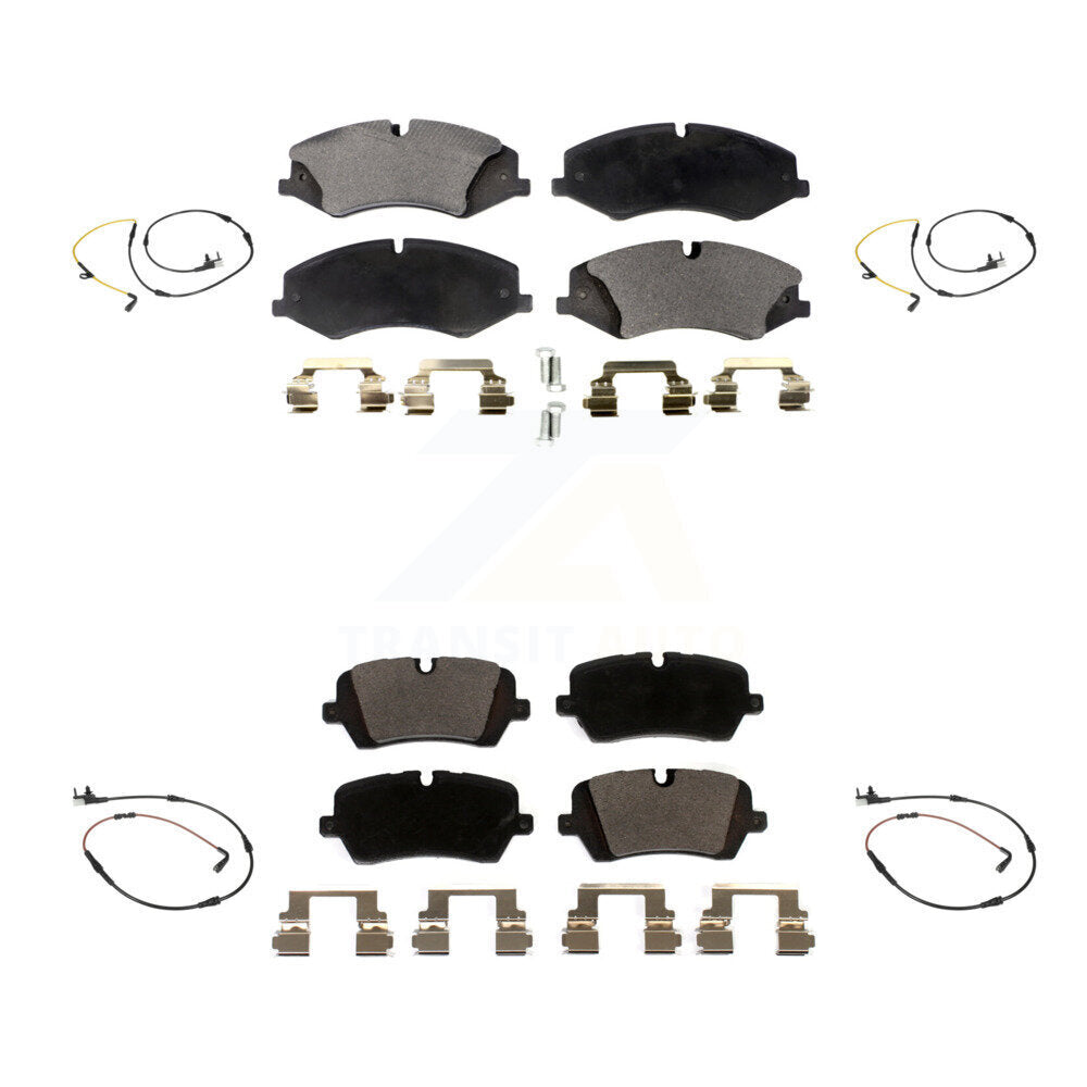 Ceramic Disc Brake Pad And Wear Sensor Front Rear Kit For Land Rover Range Sport