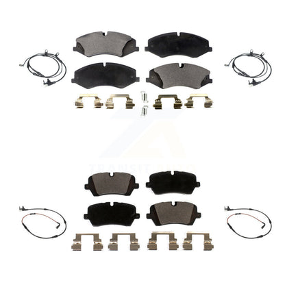 Ceramic Disc Brake Pad And Wear Sensor Front Rear Kit For Land Rover Range Sport