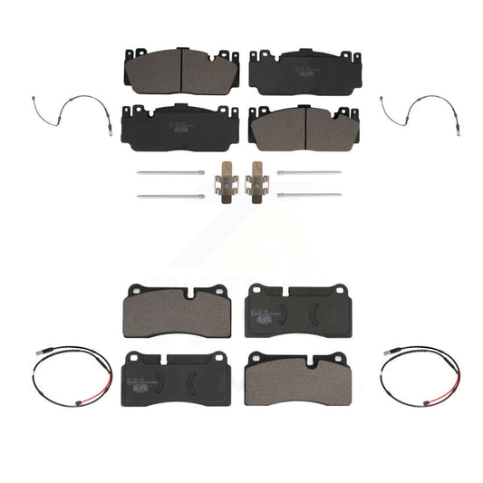 Ceramic Disc Brake Pads And Wear Sensors Front Rear Kit For BMW M3 M2