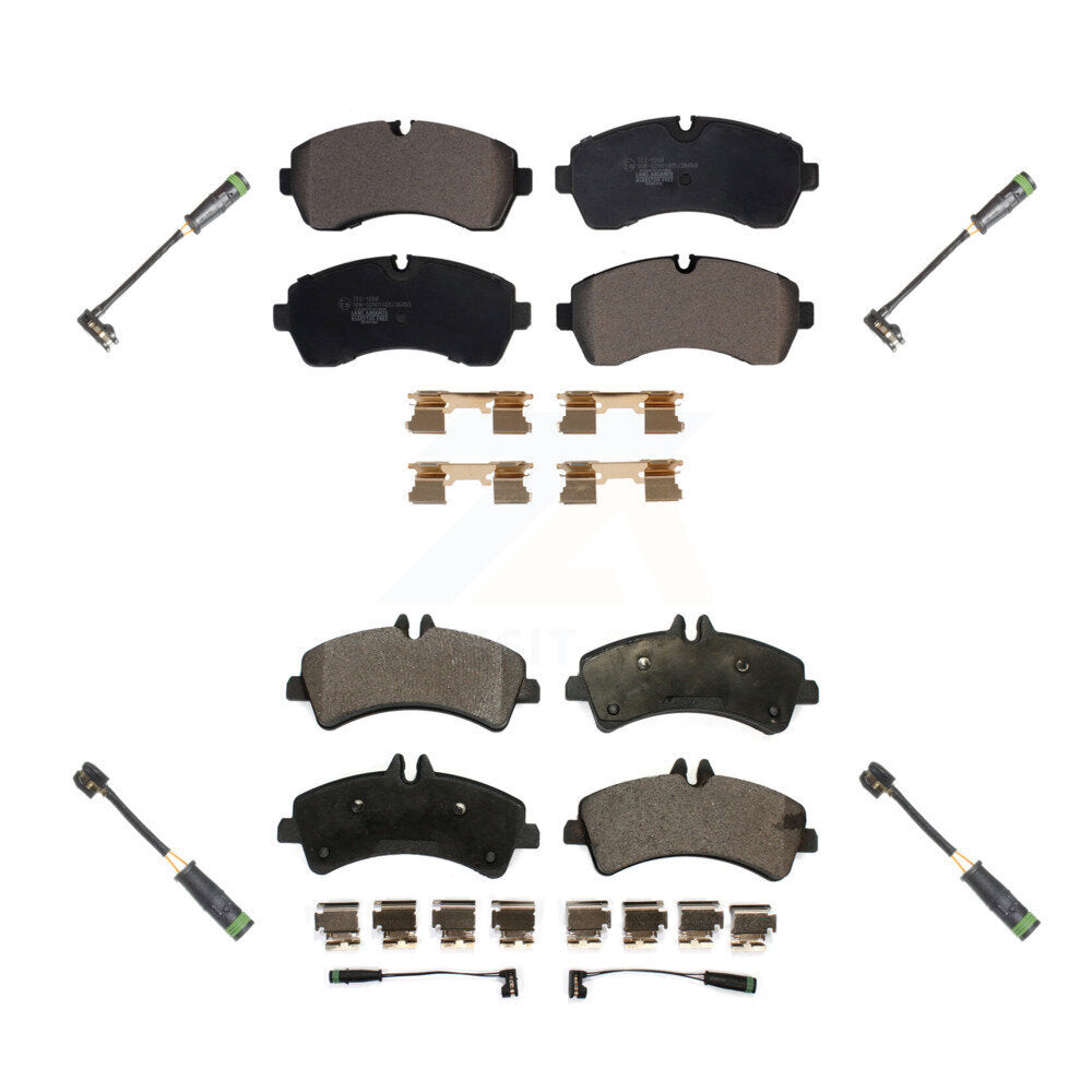 Ceramic Brake Pads & Extra Wear Sensor Front Rear Kit For Mercedes-Benz Sprinter