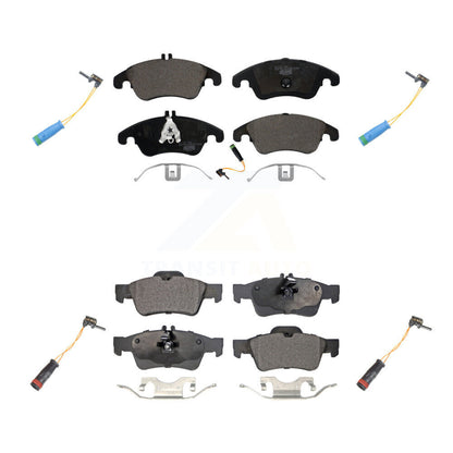 Ceramic Disc Brake Pad & Extra Wear Sensor Front Rear Kit For Mercedes-Benz E400