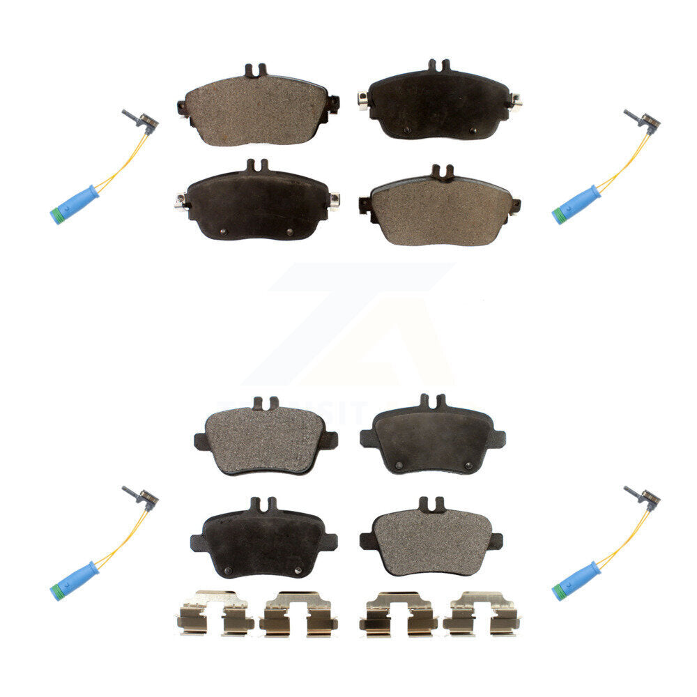 Ceramic Brake Pad And Wear Sensor Front Rear Kit For Mercedes-Benz CLA250 GLA250