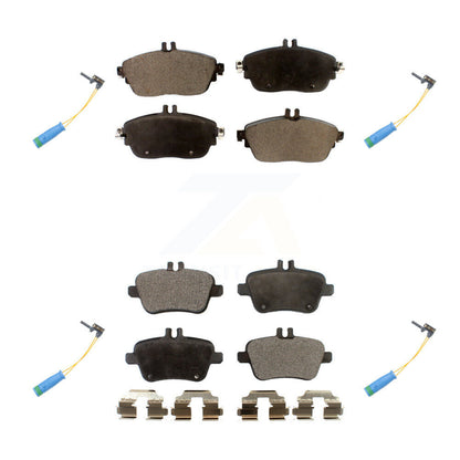 Ceramic Brake Pad And Wear Sensor Front Rear Kit For Mercedes-Benz CLA250 GLA250