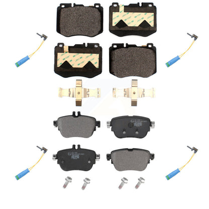 Ceramic Disc Brake Pads And Wear Sensors Front Rear Kit For Mercedes-Benz E300