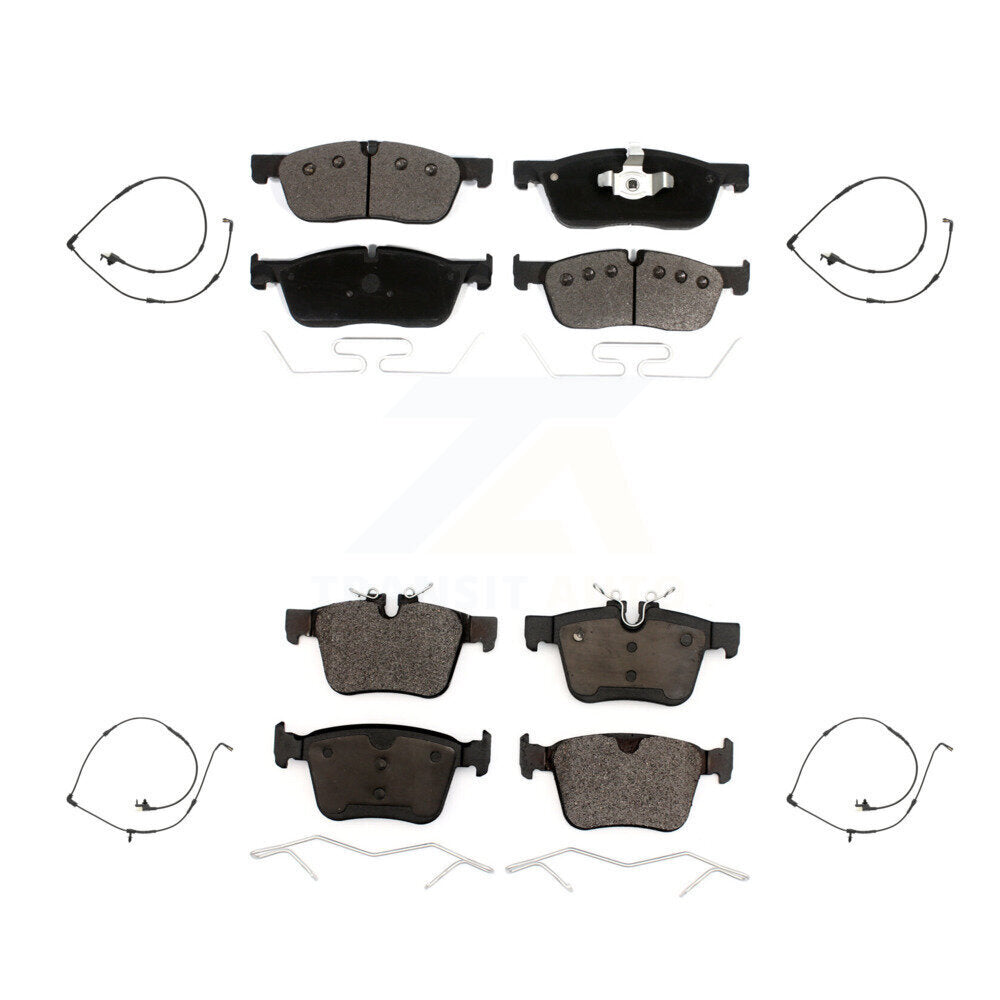 Ceramic Disc Brake Pads & Wear Sensor Front Rear Kit For Land Rover Range Evoque