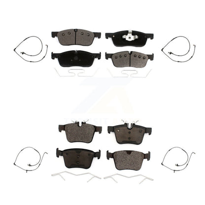 Ceramic Disc Brake Pads & Wear Sensor Front Rear Kit For Land Rover Range Evoque