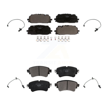 Ceramic Disc Brake Pads And Wear Sensors Front Rear Kit For Audi S5 Sportback S4