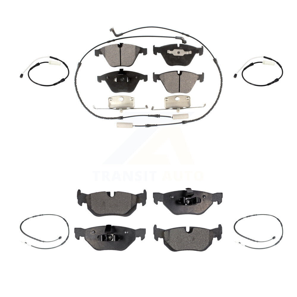 Ceramic Disc Brake Pads And Extra Wear Sensor Front Rear Kit For BMW 328i xDrive