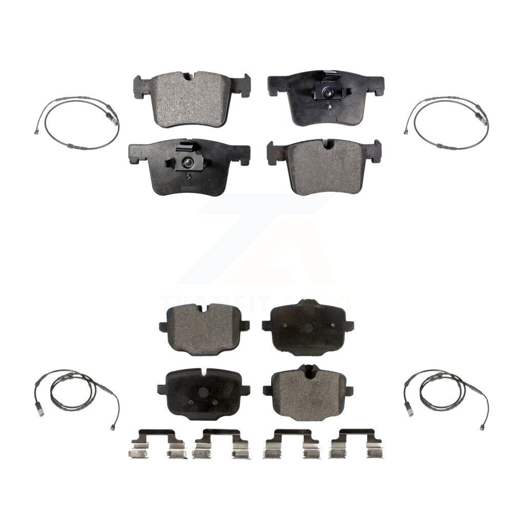 Ceramic Disc Brake Pad And Wear Sensor Front Rear Kit For 2012 BMW X3 From 10 11