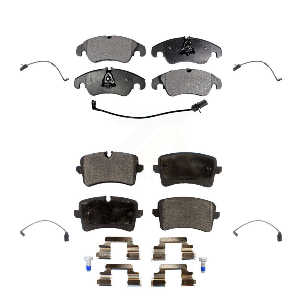 Ceramic Disc Brake Pad & Extra Wear Sensor Front Rear Kit For Audi A7 Quattro A6