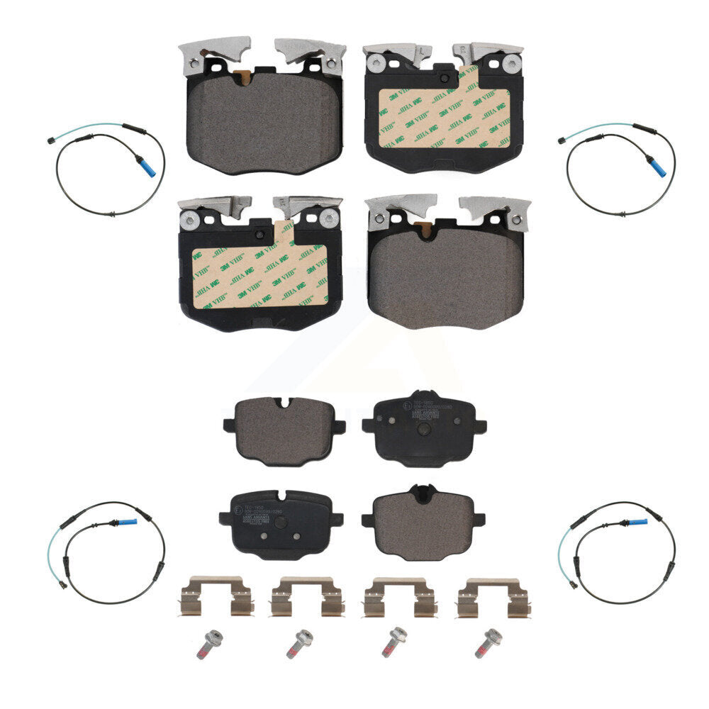 Ceramic Brake Pads Wear Sensor Front Rear Kit For BMW 530i xDrive 540i 750i 740e