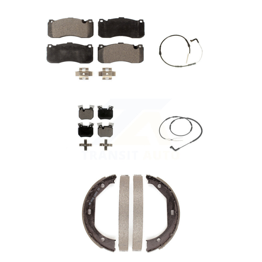 Ceramic Brake Pad & Wear Sensor Front Rear Kit (5Pc) For 2008-2010 BMW 135i 3.0L