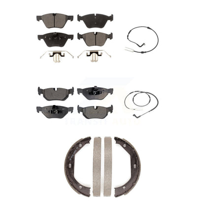 Ceramic Brake Pads Wear Sensor Front Rear Kit (5Pc) For BMW 328i Wagon with 3.0L