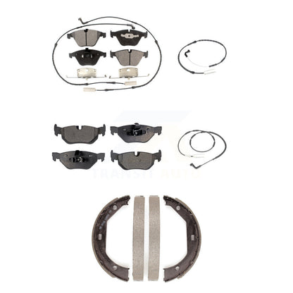 Ceramic Brake Pad And Extra Wear Sensor Front Rear Kit (5Pc) For BMW 328i xDrive
