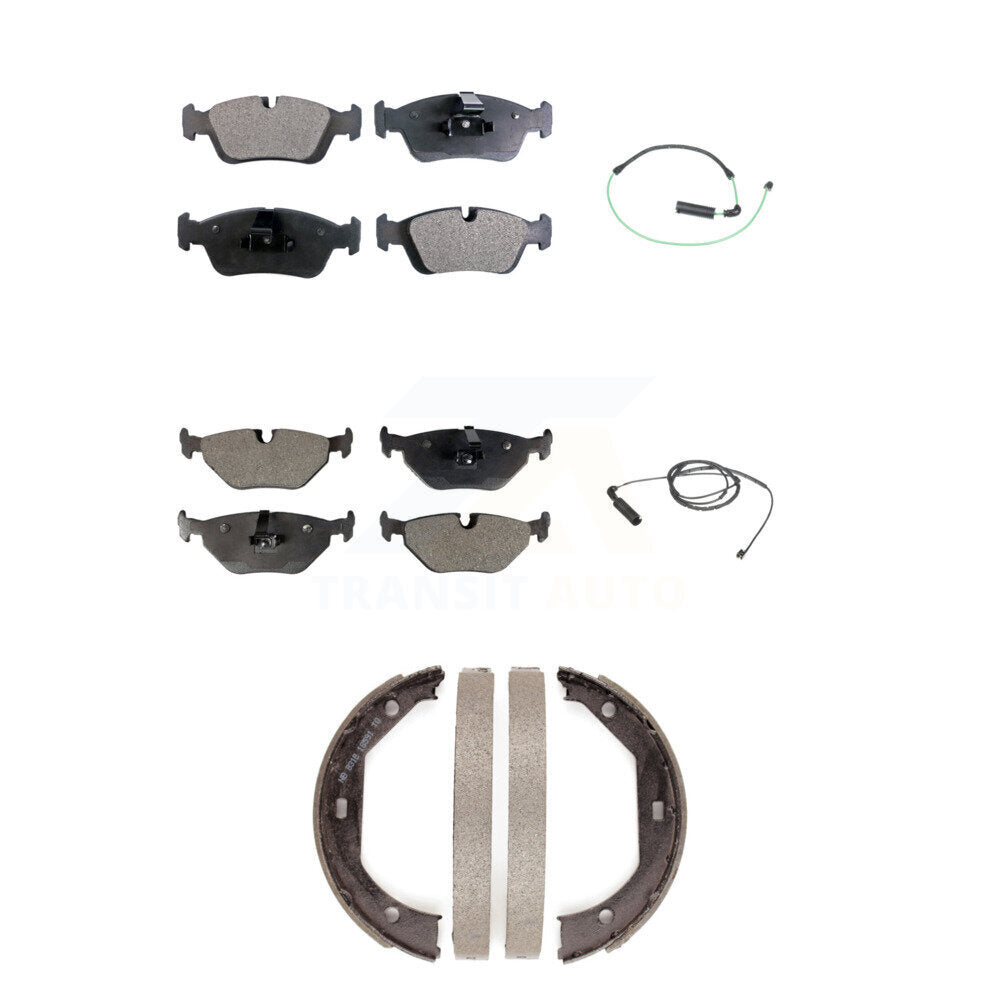 Ceramic Brake Pads Wear Sensor Front Rear Kit (5Pc) For 2001-2005 BMW 325xi 2.5L