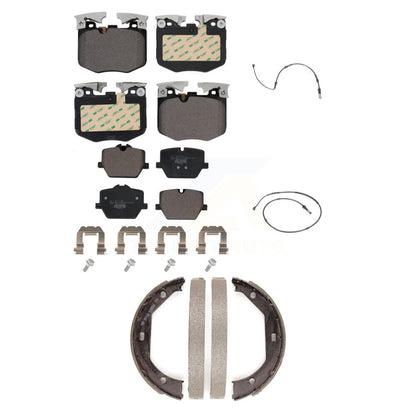 Ceramic Brake Pads Wear Sensor Front Rear Kit (5Pc) For 19 BMW 330i xDrive Wagon