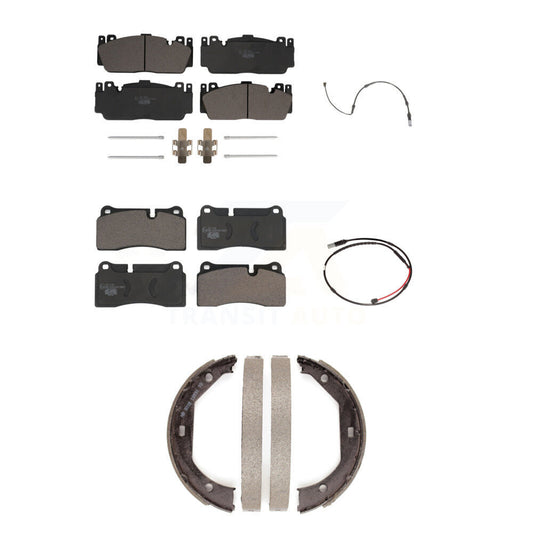 Ceramic Disc Brake Pads And Wear Sensors Front Rear Kit (5Pc) For BMW M3 M2