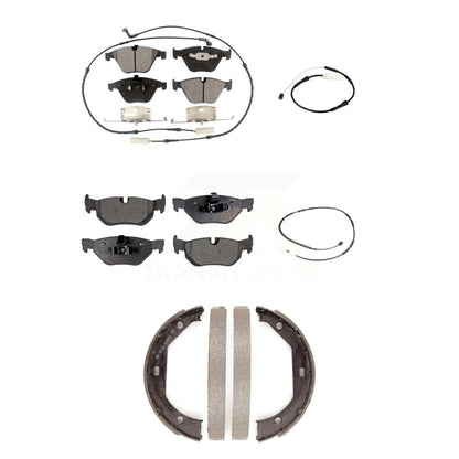 Ceramic Brake Pad And Extra Wear Sensor Front Rear Kit (5Pc) For BMW 328i xDrive