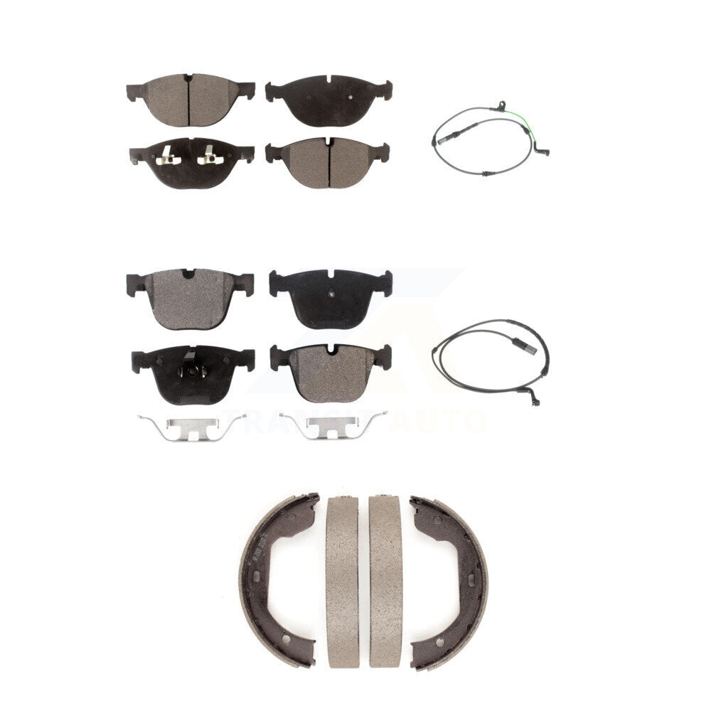 Ceramic Disc Brake Pads And Wear Sensors Front Rear Kit (5Pc) For BMW X6