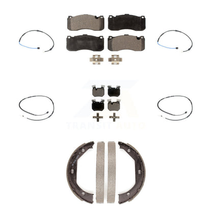 Ceramic Disc Brake Pads And Wear Sensors Front Rear Kit (7Pc) For BMW 135i 3.0L