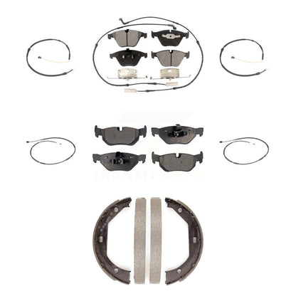 Ceramic Disc Brake Pads And Extra Wear Sensors Front Rear Kit (7Pc) For BMW X1