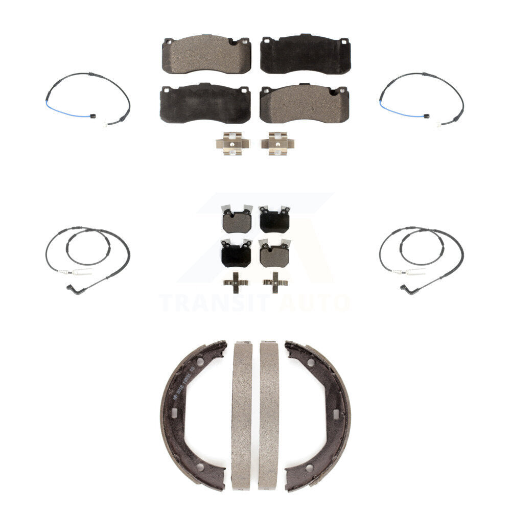 Ceramic Disc Brake Pads Wear Sensor Front Rear Kit (7Pc) For BMW 135i 135is 3.0L