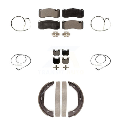 Ceramic Brake Pad & Wear Sensor Front Rear Kit (7Pc) For 2008-2010 BMW 135i 3.0L