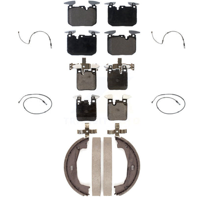 Ceramic Brake Pads & Wear Sensor Front Rear Kit (7Pc) For BMW M240i xDrive M235i