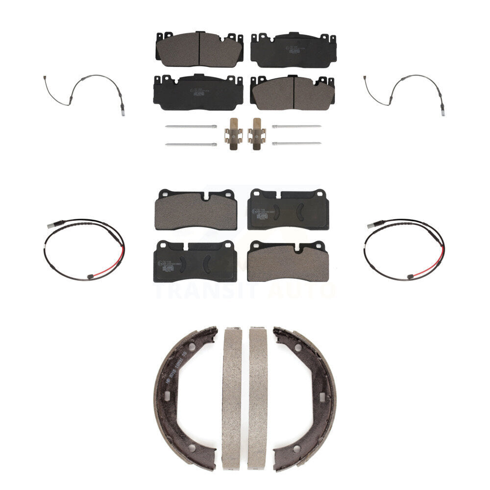 Ceramic Disc Brake Pads And Wear Sensors Front Rear Kit (7Pc) For BMW M3 M2