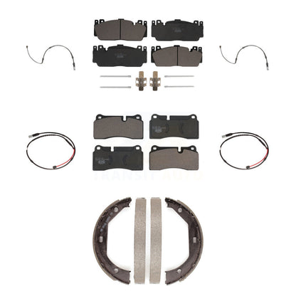 Ceramic Disc Brake Pads And Wear Sensors Front Rear Kit (7Pc) For BMW M3 M2