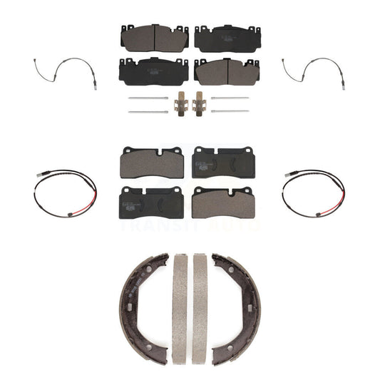 Ceramic Disc Brake Pads And Wear Sensors Front Rear Kit (7Pc) For BMW M3 M2