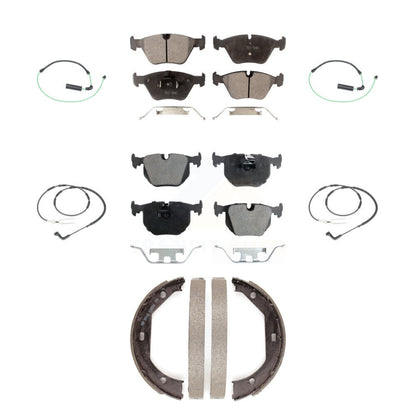 Ceramic Disc Brake Pads Wear Sensor Front Rear Kit (7Pc) For 2005 BMW 330xi 3.0L