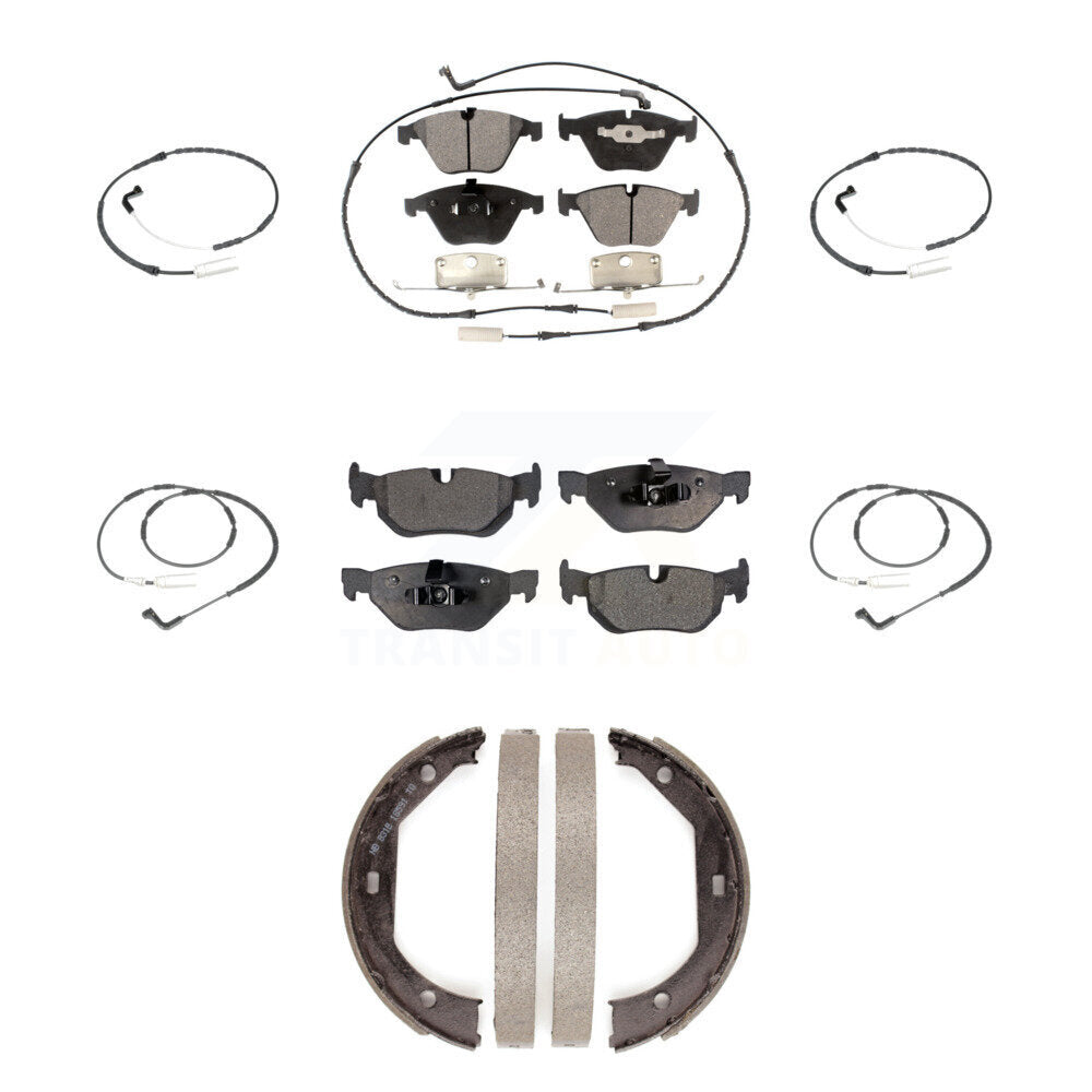 Ceramic Brake Pad And Extra Wear Sensor Front Rear Kit (7Pc) For BMW 328i xDrive