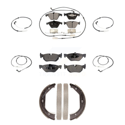 Ceramic Brake Pad And Extra Wear Sensor Front Rear Kit (7Pc) For BMW 328i xDrive