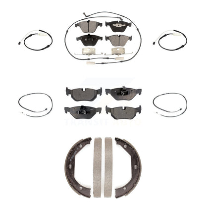 Ceramic Brake Pad And Extra Wear Sensor Front Rear Kit (7Pc) For BMW 328i xDrive