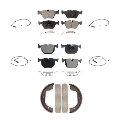 Ceramic Disc Brake Pad And Wear Sensor Front Rear Kit (7Pc) For 2004-2010 BMW X3