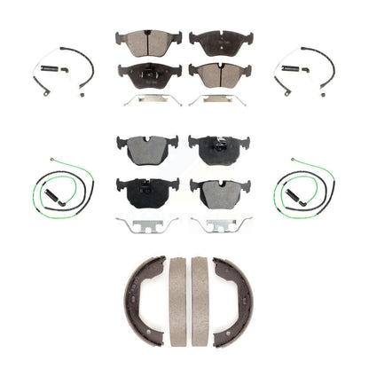 Ceramic Disc Brake Pads And Wear Sensors Front Rear Kit (7Pc) For BMW Z4