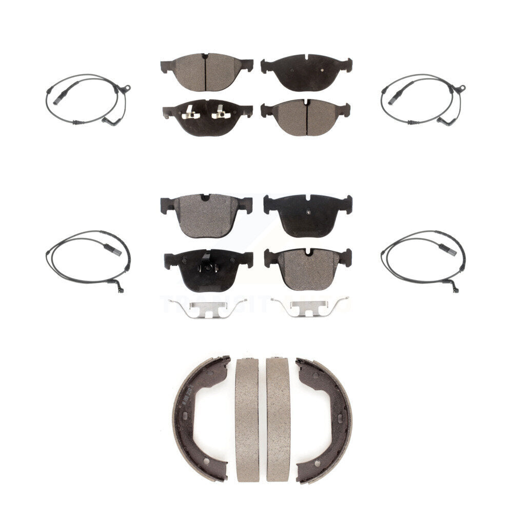 Ceramic Brake Pad And Wear Sensor Front Rear Kit (7Pc) For 2009 BMW X6 xDrive50i