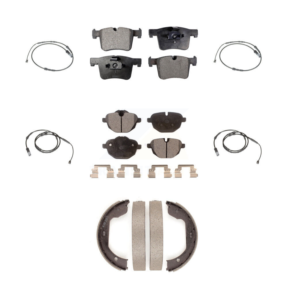 Ceramic Brake Pad And Wear Sensor Front Rear Kit (7Pc) For 2011 BMW X3 xDrive28i