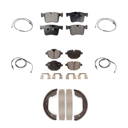 Ceramic Brake Pad And Wear Sensor Front Rear Kit (7Pc) For 2011 BMW X3 xDrive28i