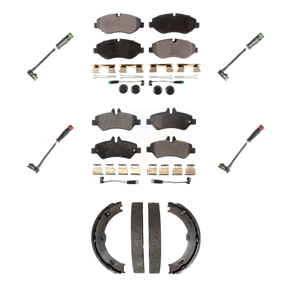Ceramic Brake Pad Extra Wear Sensor Front Rear Kit (7Pc) For Sprinter 2500 Dodge