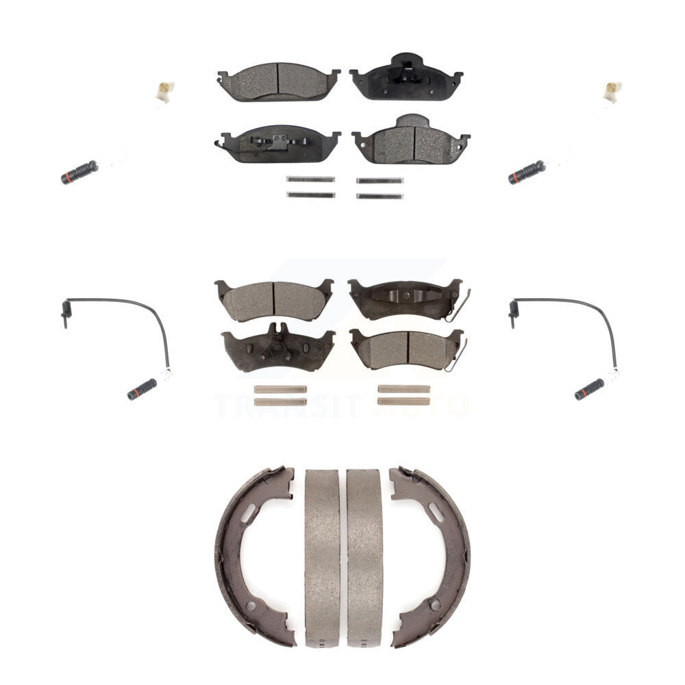 Ceramic Brake Pad Wear Sensor Front Rear Kit (7Pc) For Mercedes-Benz ML320 ML350