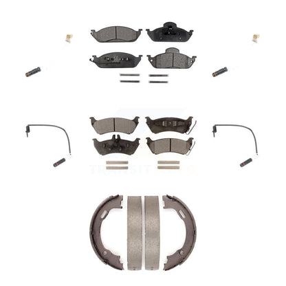 Ceramic Brake Pad Wear Sensor Front Rear Kit (7Pc) For Mercedes-Benz ML320 ML350