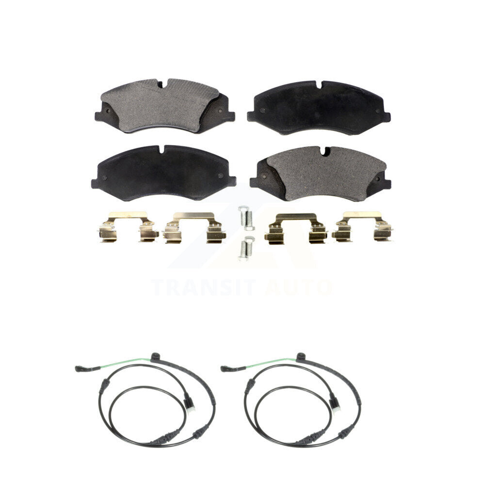 Ceramic Disc Brake Pads And Wear Sensors Front Kit For Land Rover LR4